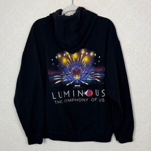 Walt Disney World EPCOT Merch Luminous Symphony Hoodie Pullover Sweatshirt Large